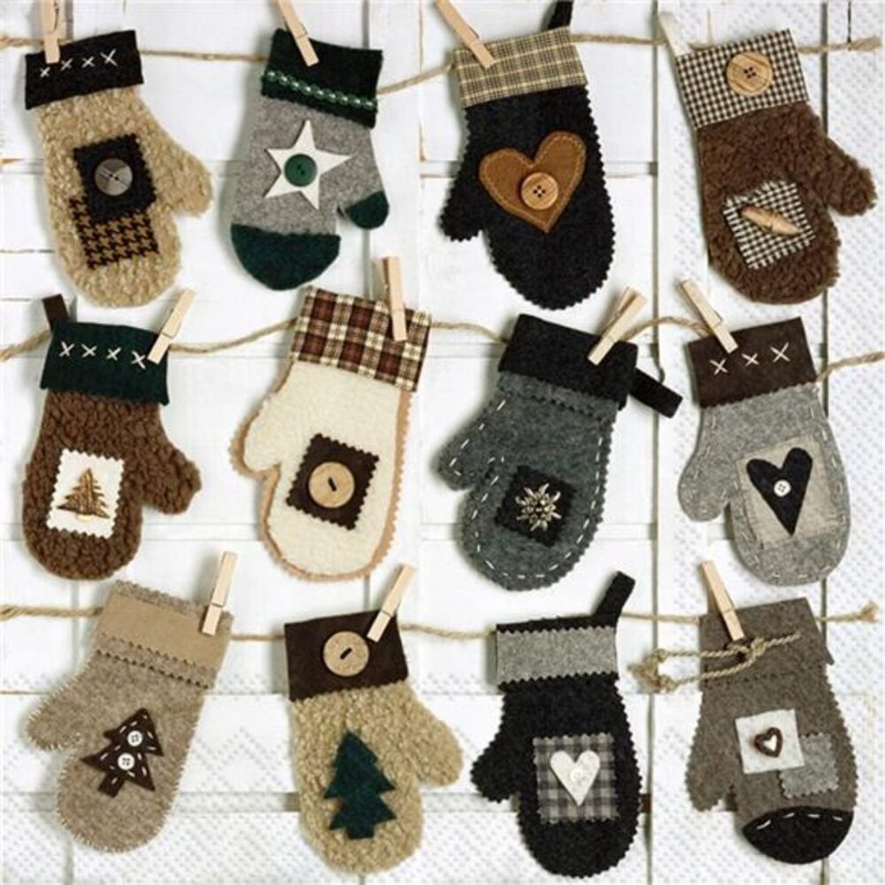 2 - 20 Cocktail Napkins Disposable 3Ply Paper Party Napkin Pack 5"x5" Advent Joy